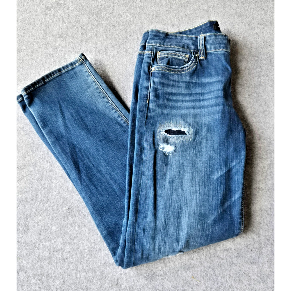 White House Black Market Women's Jeans Size 4 Straight Crop Med Rise 30x29.5